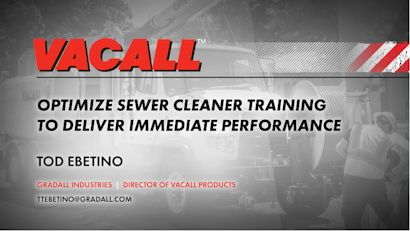 Webinar: Optimize Sewer Cleaner Training to Deliver Immediate Performance