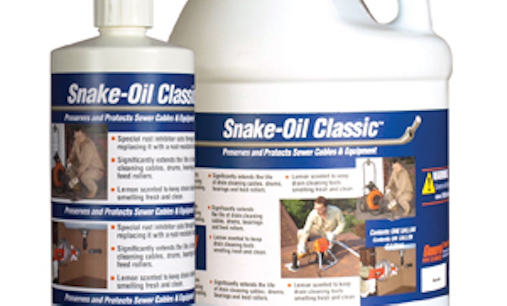 Snake-Oil Classic Preserves and Protects Sewer Cables and Equipment