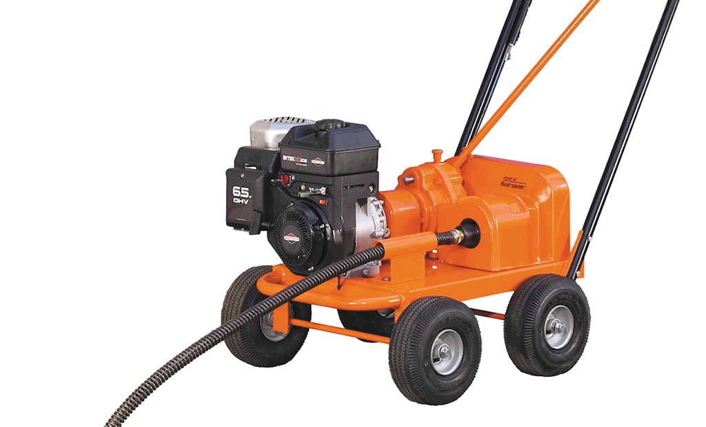 Gas-Powered Drain Cleaner Blasts Large Lines And Long Runs